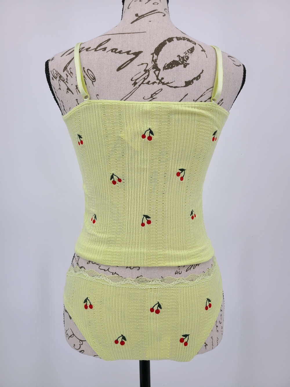 Anthropologie's LyreBird Yellow Ribbed Cami Set Size S/M - Picture 5 of 7